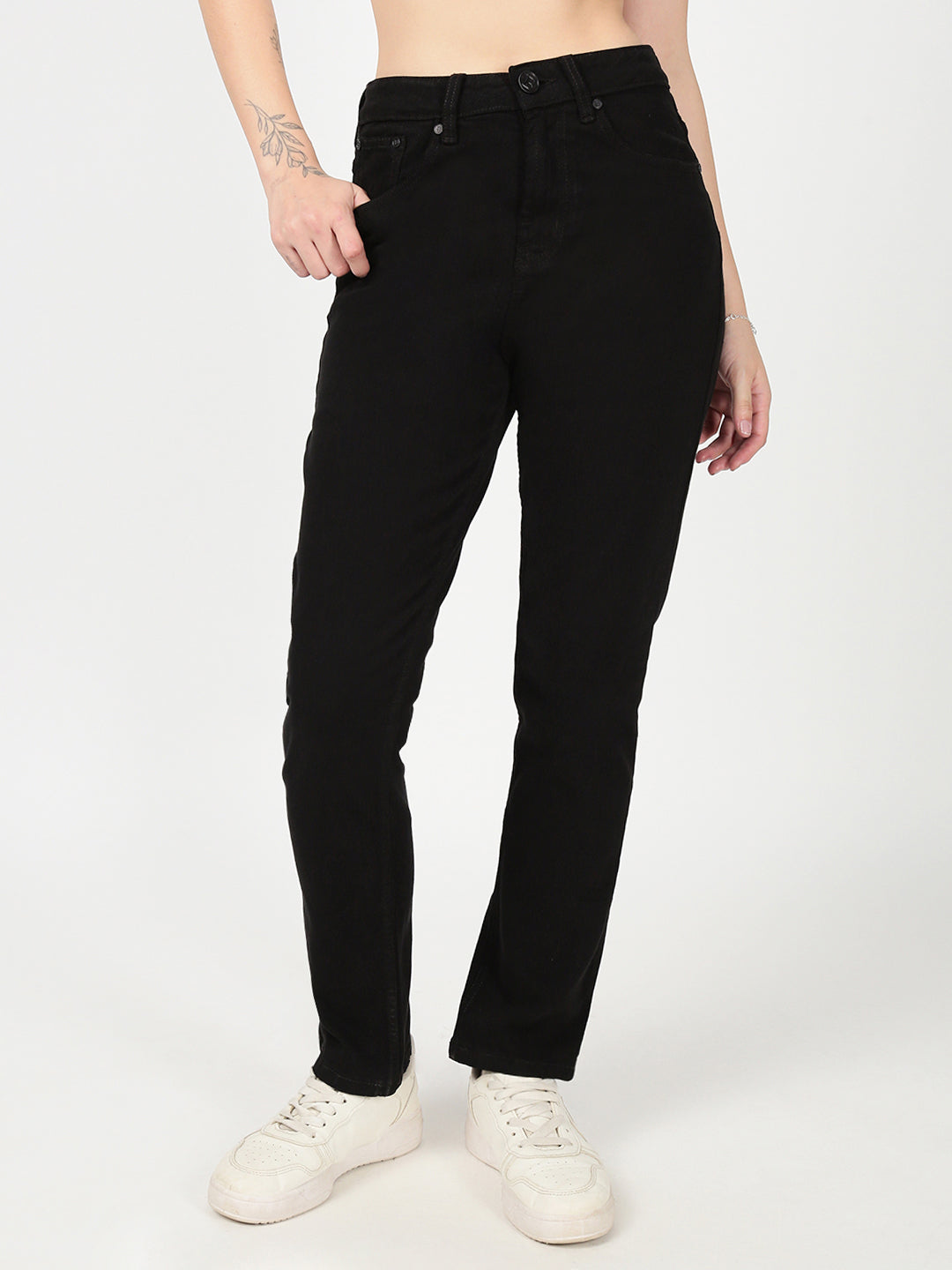 Women Black Slim fit Stretchable Jeans