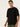 Men Black Oversize Embroided T Shirt