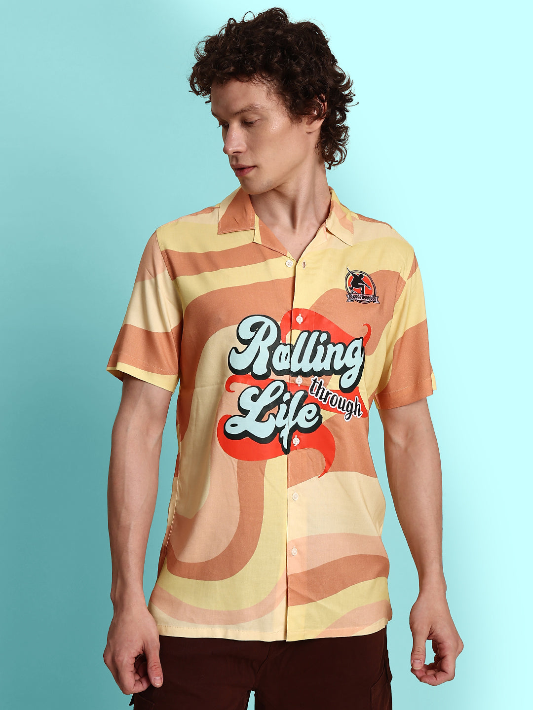 Men Relax Fit Dark Peach Shirts