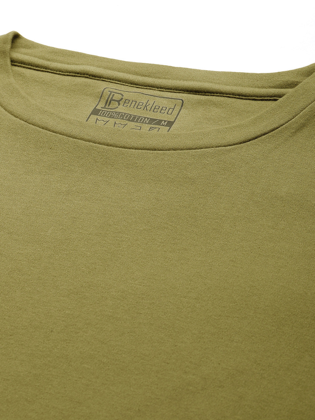 Men Green Olive Oversized Solid T-Shirt