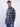 Men Blue and Beige Checked SIngle Pocket Shirt