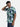 Men Blue/Green Digital Print Half Sleeves Casual Shirt