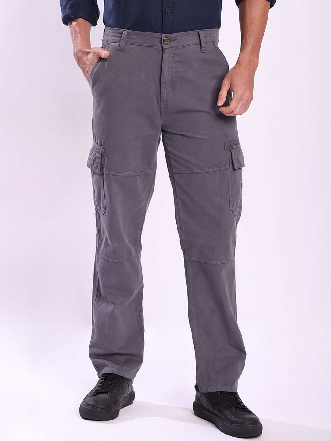 Men Relaxed Cargo Trousers