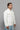 Men White Detachable Back Print Panel Denim Jacket