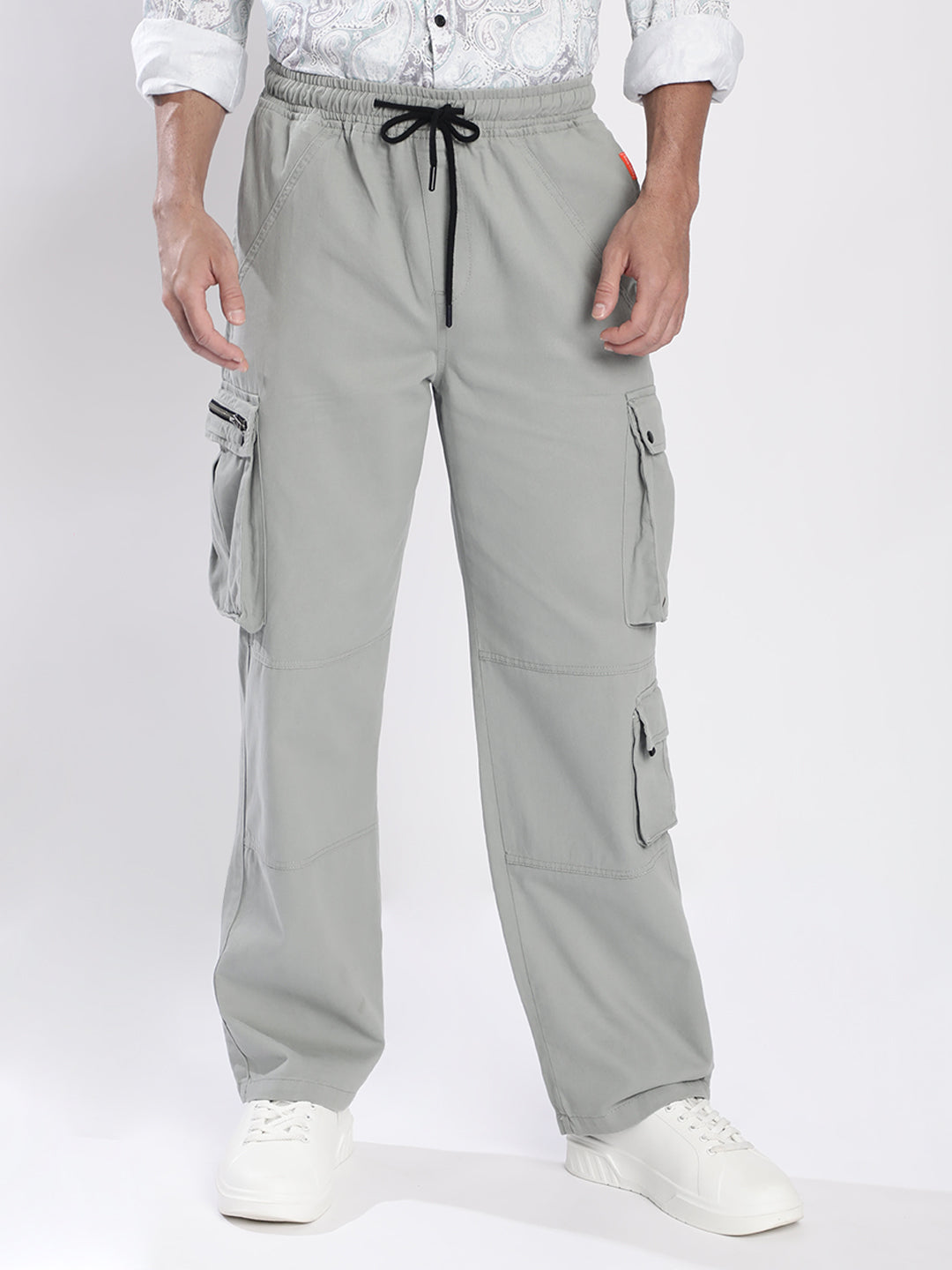 Men Relaxed Cargo Trousers