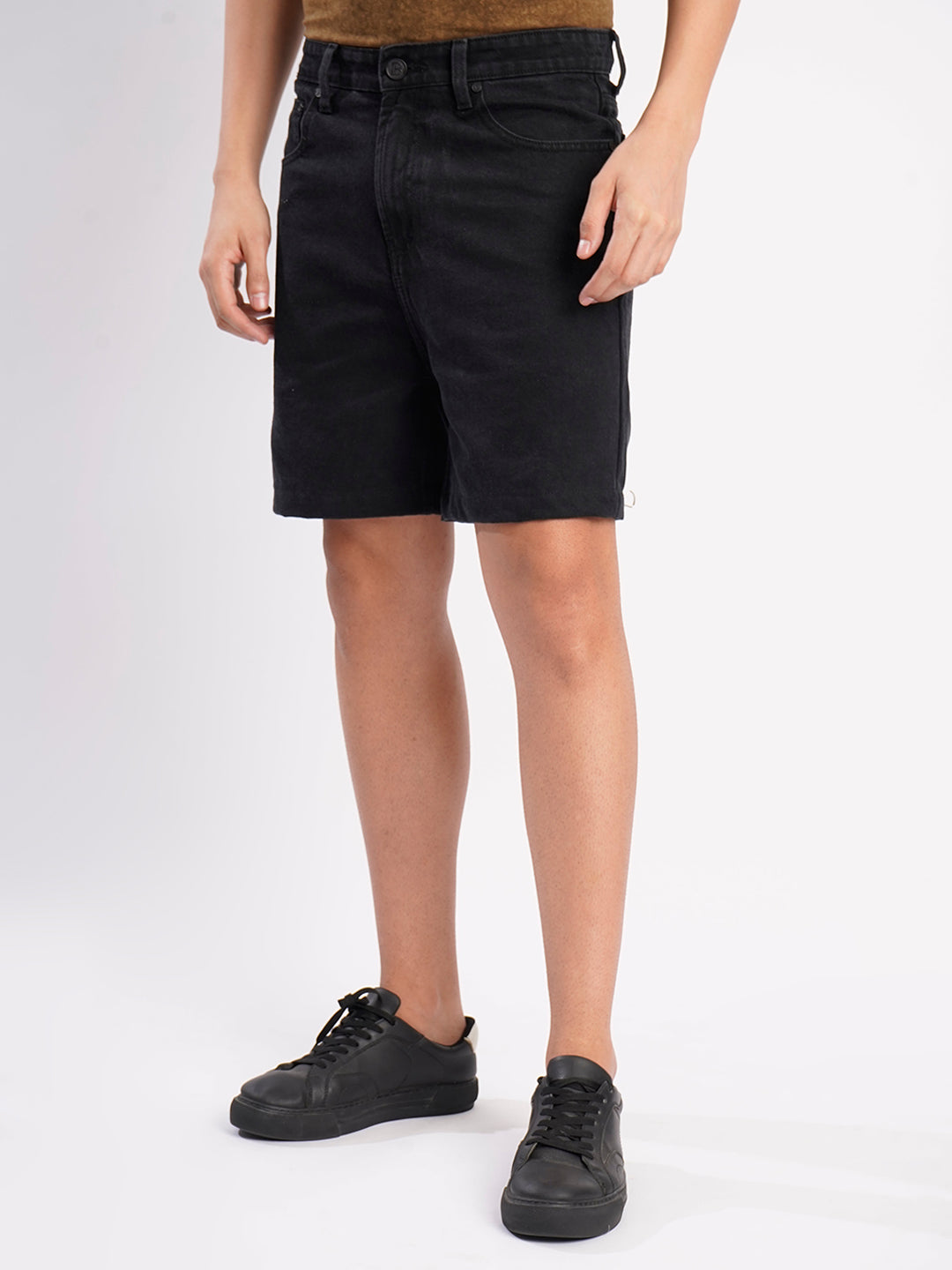 Men Charcoal Black Regulared Fit Denim Jeans