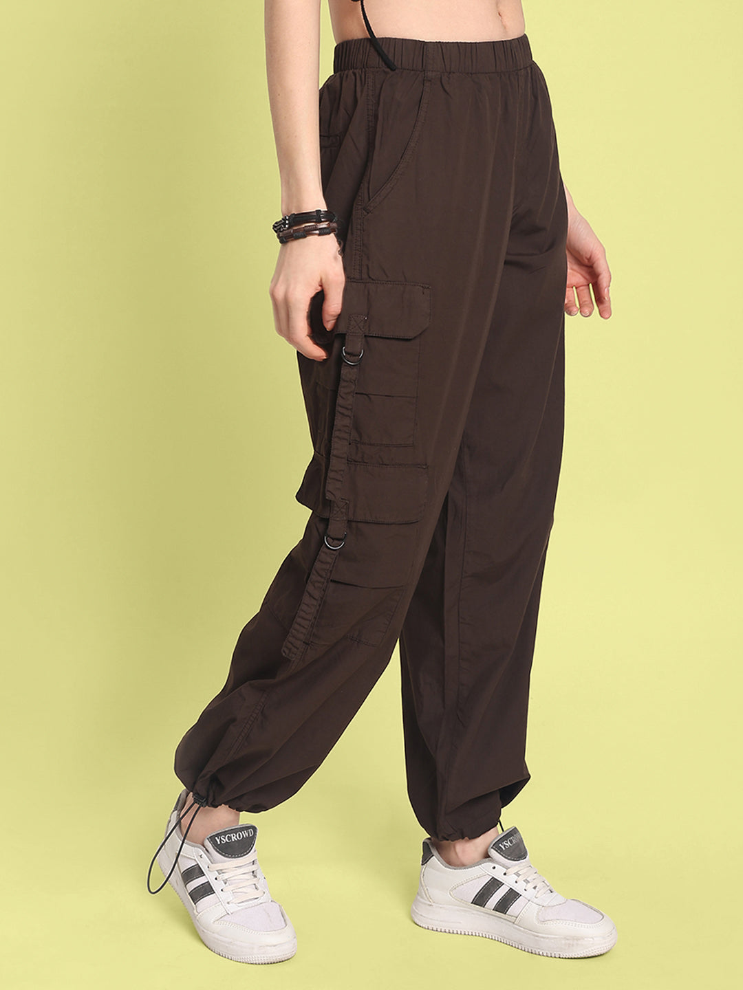 Women Dark brown Trousers