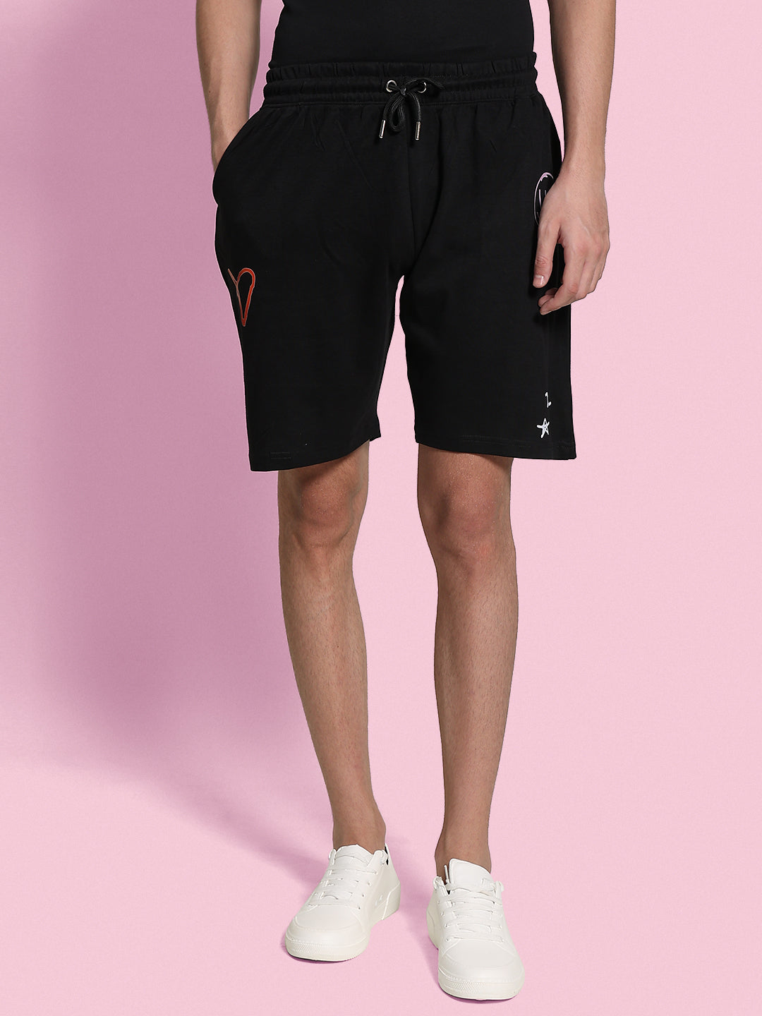 Gender Fluid Black Pride Grafetti Print Oversized Shorts