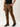 Men Coffee Liquer Slim Fit Solid Cargo Trouser with Snap Button