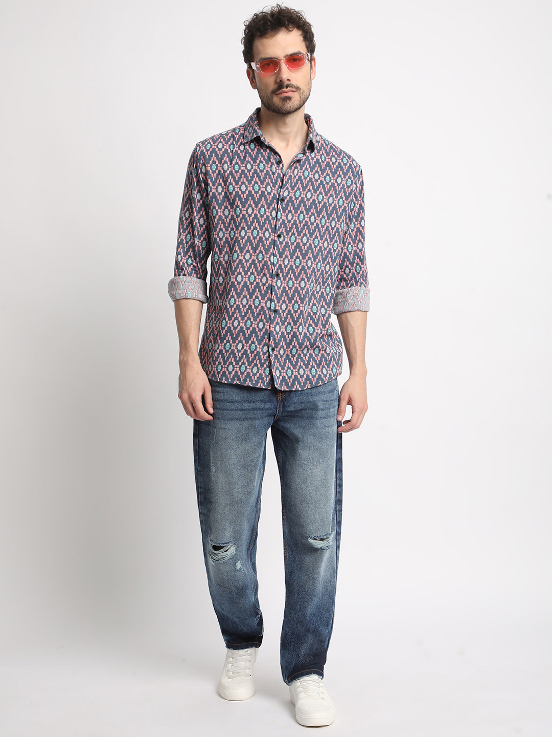 Men Classic Opaque Printed Casual Shirt