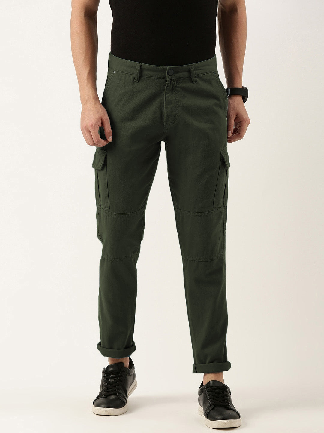 Men's Rosin Slim Fit Solid Cargo Trouser | IVOC – MINTOBAY