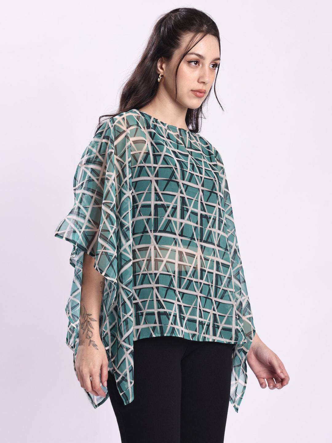 Women Green Kaftan Multipurpose top