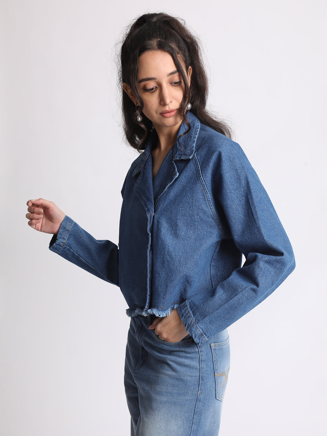 women Relaxed Blue jacket