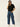 Women Blue Balloon Fit Solid Cargo Jeans