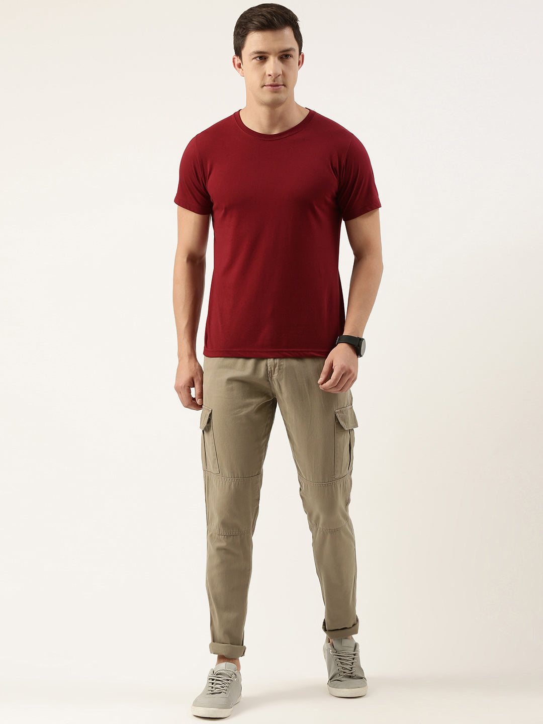 Men Seneca Rock Slim Fit Solid Cargo Trouser