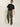 Men Olive Plated Interlock Relaxed Fit Solid Cargos Trousers