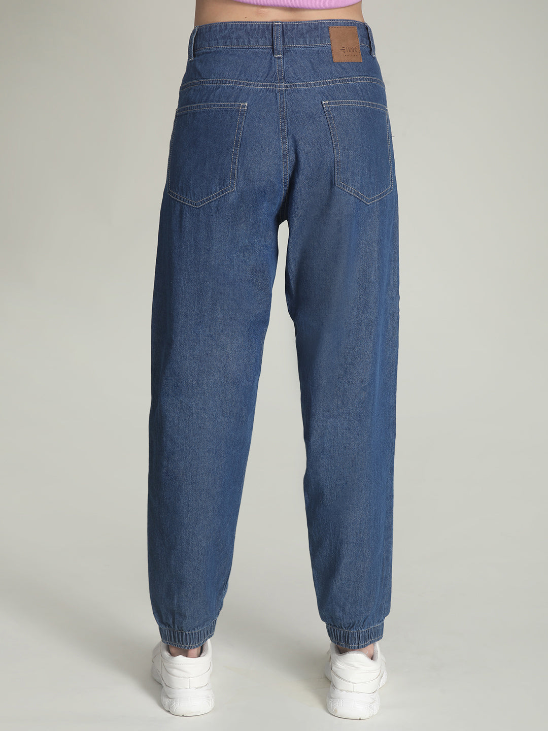 Women's Regular Mid Blue Trousers