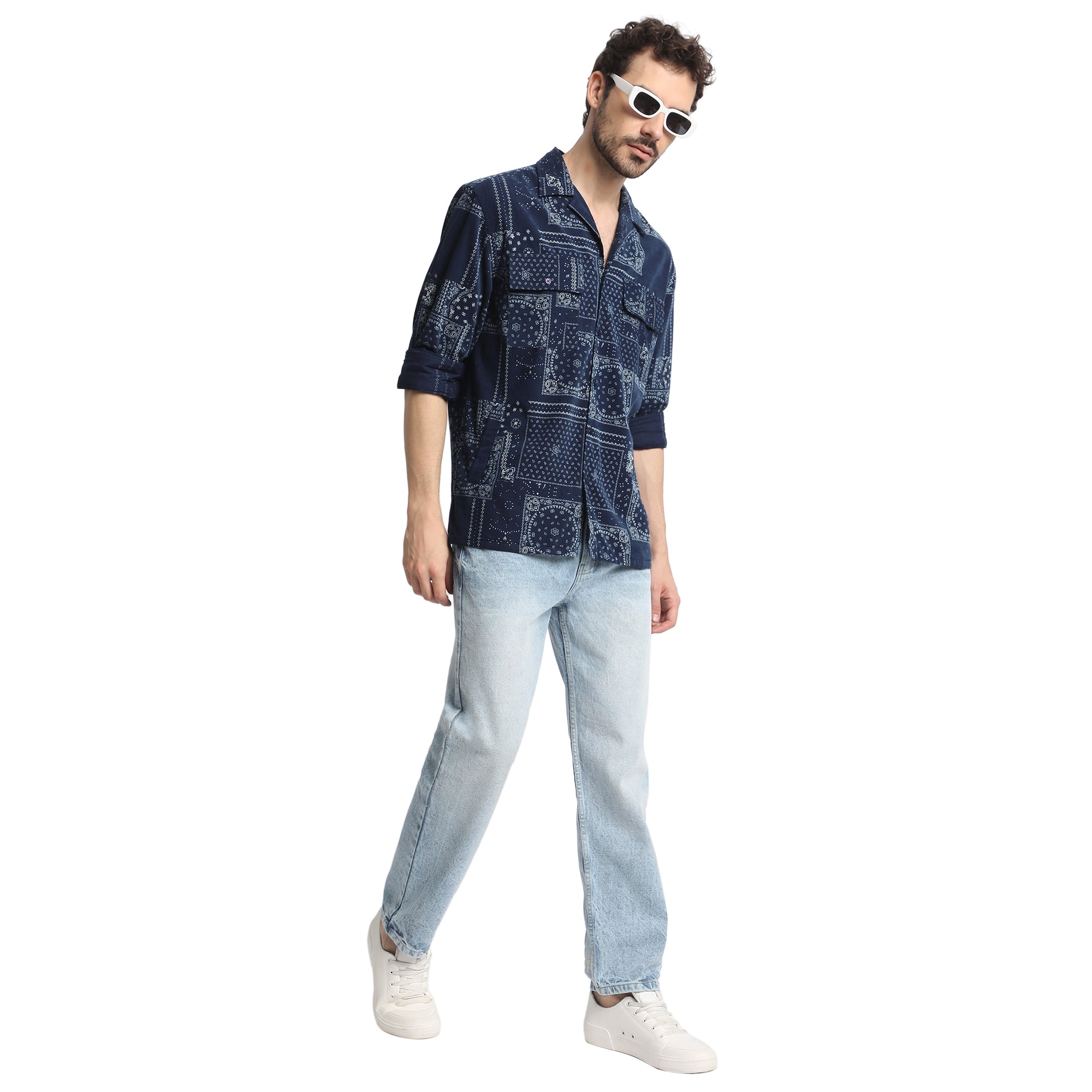 Men's Relaxed Navy Shirts