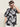 Men Black/White Oversized Digital Printed Shirt