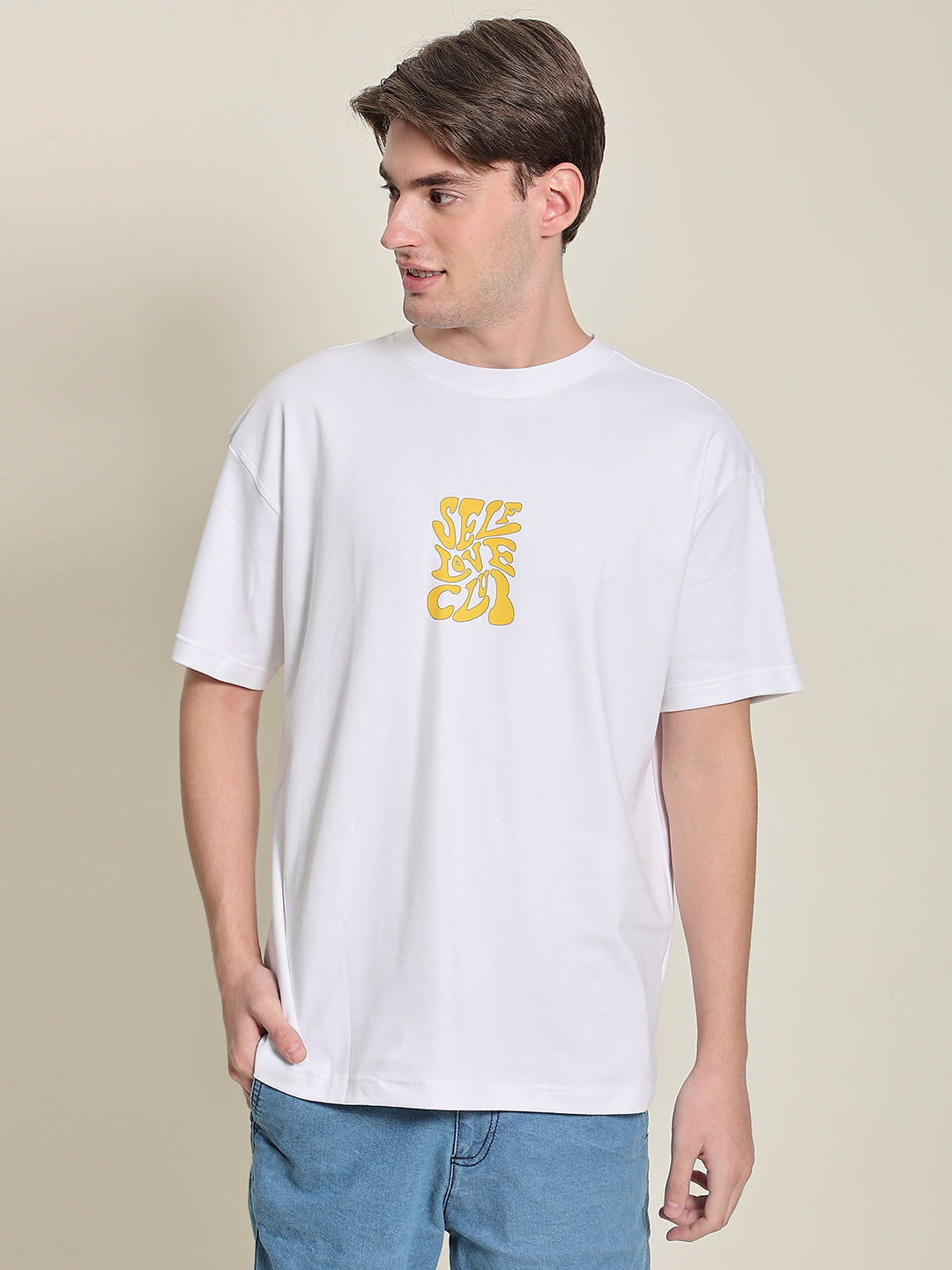 Gender Fluid White Pride Self Love Club White Oversized T-Shirt