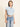 Women Light Blue Boxy Fit Solid Cropped Shirt