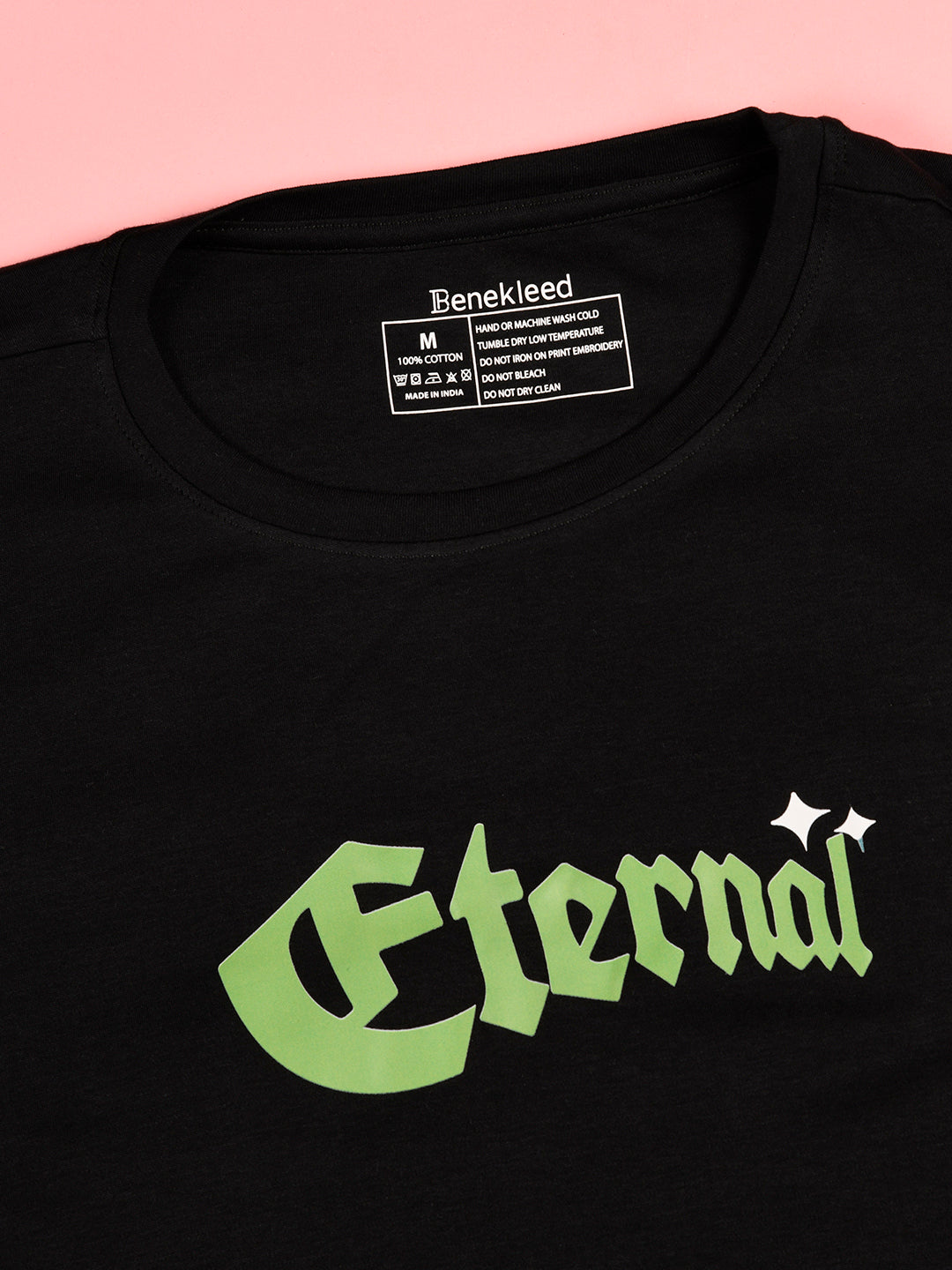 Men Over Size Fit Black T-Shirts - Eternal