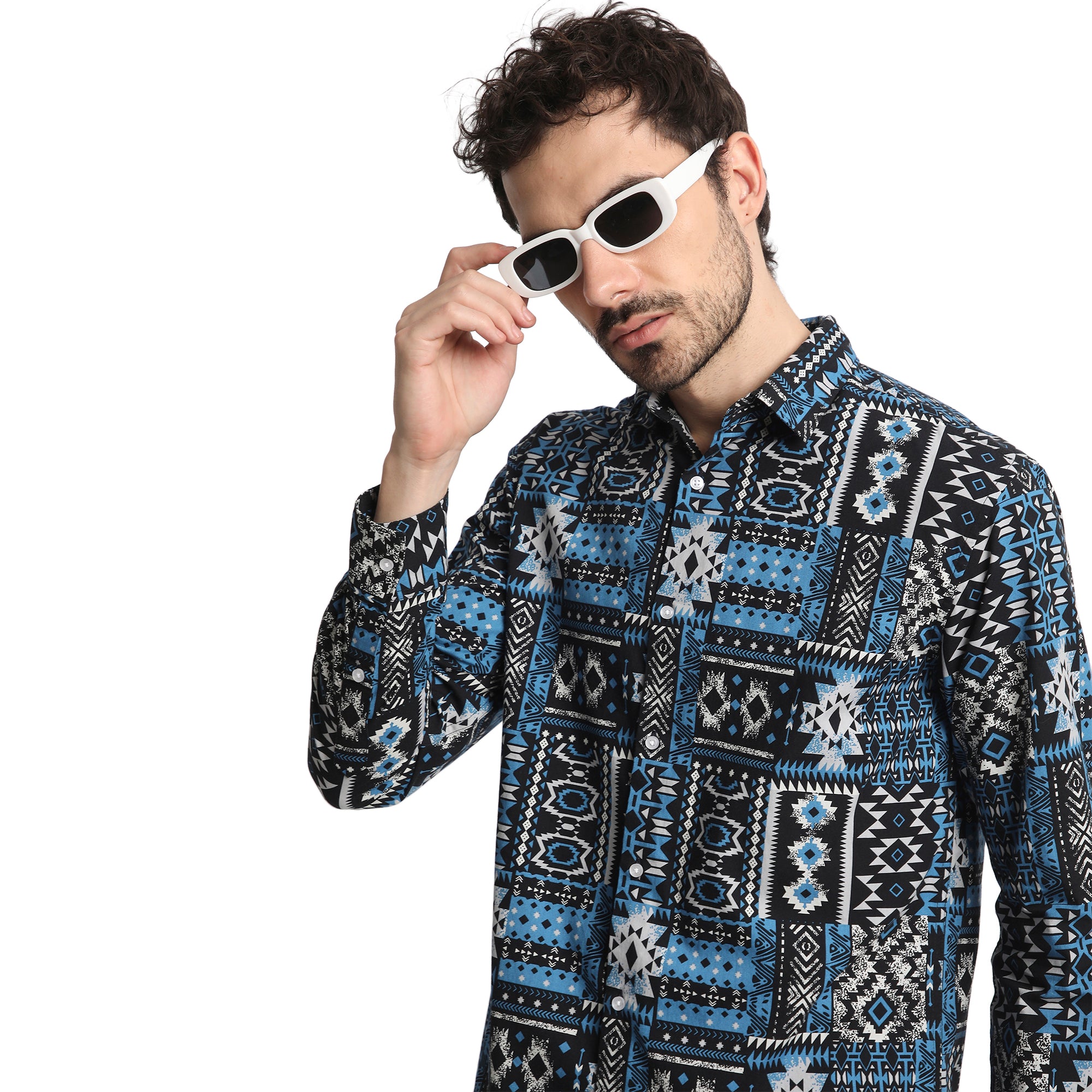 Men Classic Opaque Printed Casual Shirt