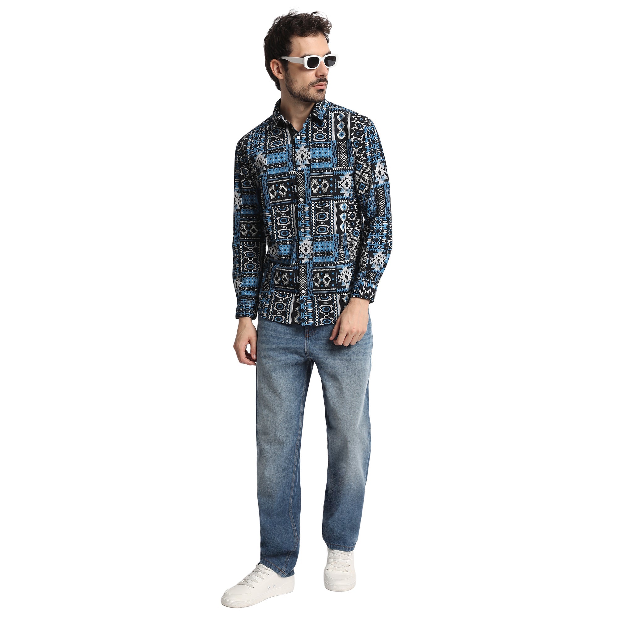 Men Classic Opaque Printed Casual Shirt