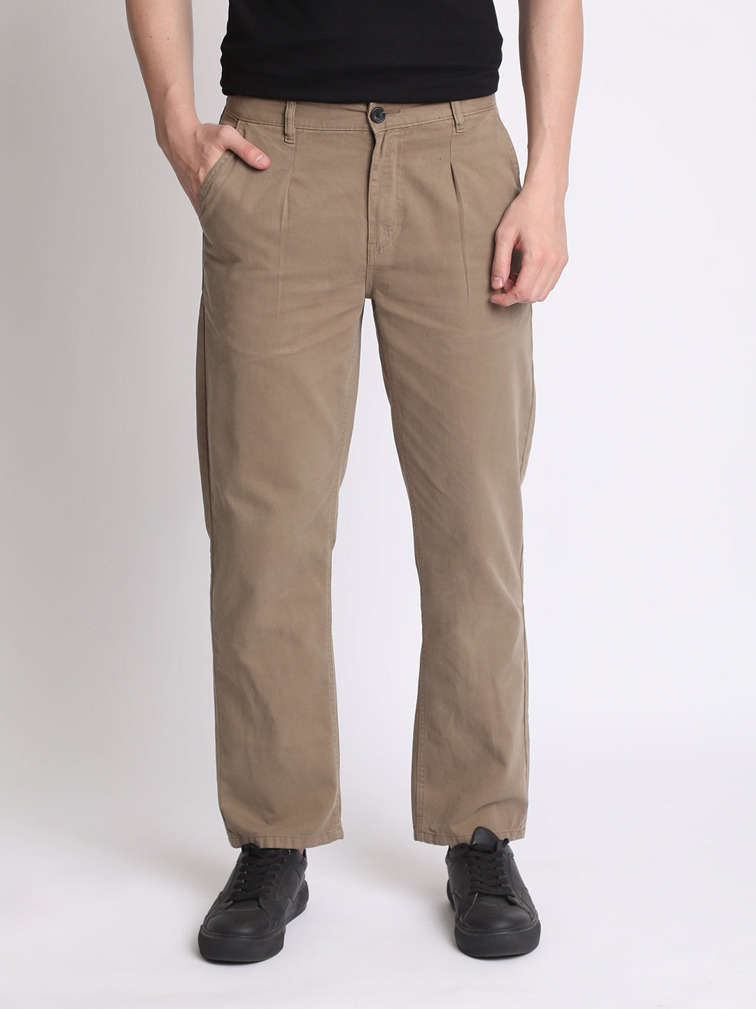 Men Brown Relax Fit Chinos