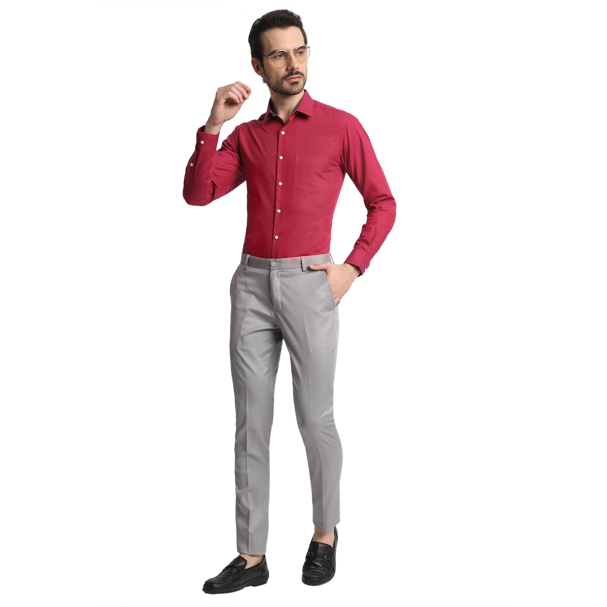 Men Formal Shirt With Patch Pocket