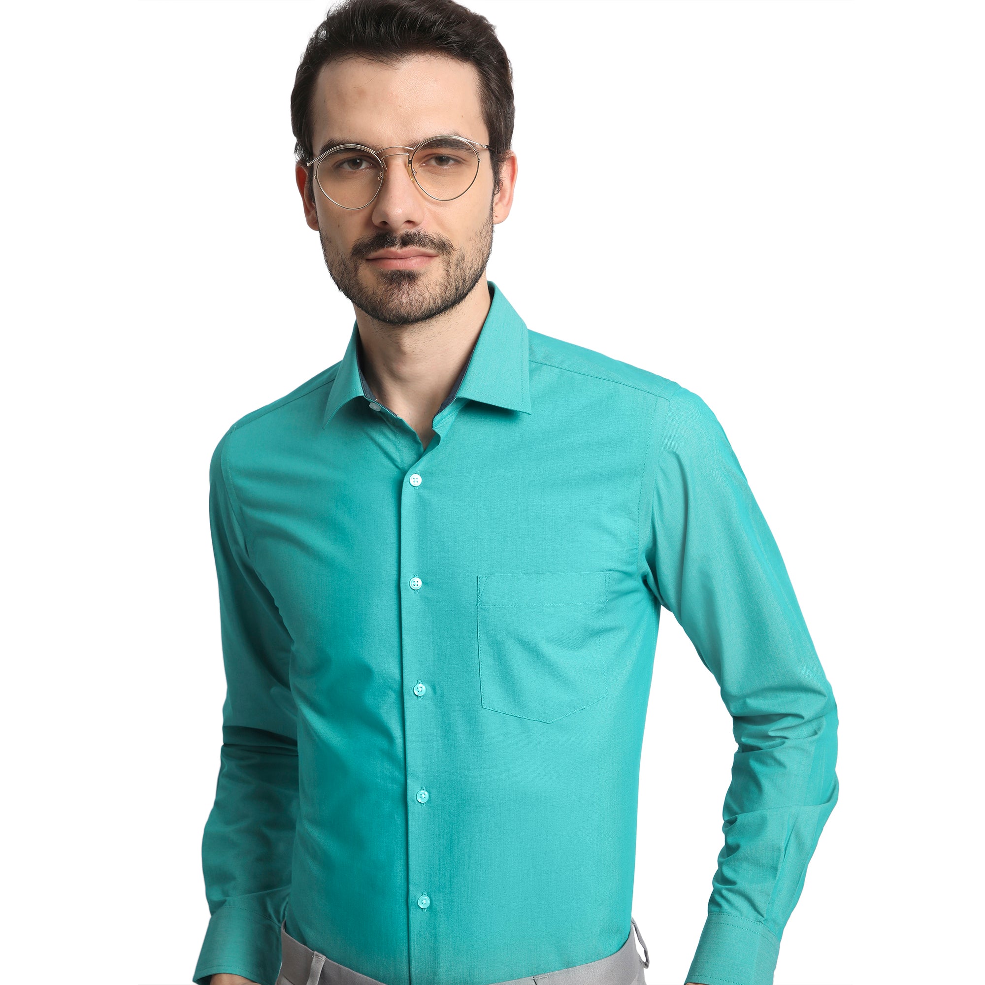 Men Formal Shirt With Patch Pocket