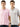 Men Grey/Pink Regular Fit Solid T-Shirt