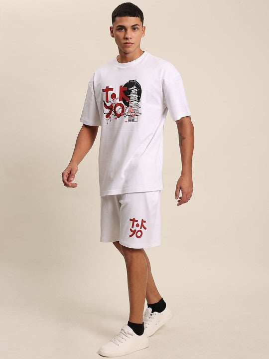 Men Printed Graphic Oversized Co-ords Sets